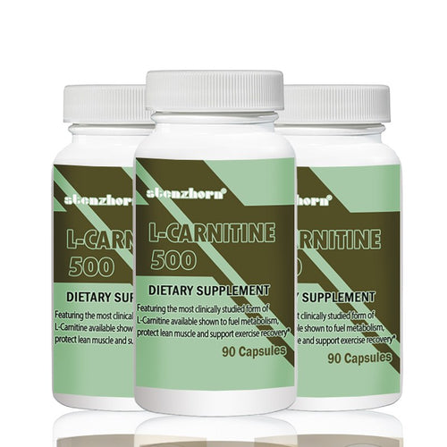 L- Carnitine  90PCS X 3 Bottle Total 270PCS METABOLISM OF FAT  ENERGY PRODUCTION   PROTECTS AGAINST FREE RADICAL DAMAGE