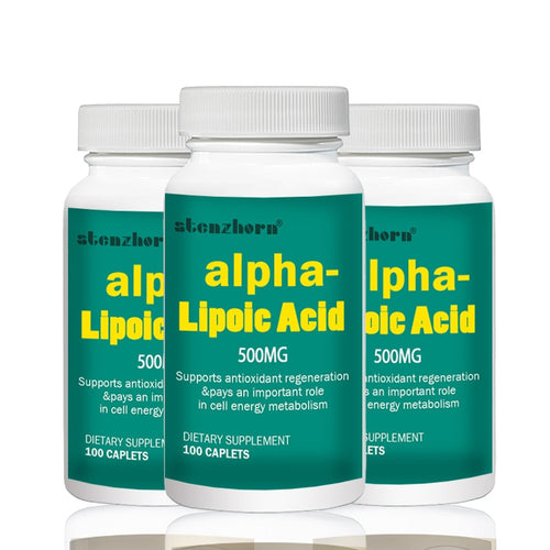 big deal Free shipping universal antioxidant 3 Bottles Alpha Lipoic Acid 500mg 100pcs   Total 300PCS