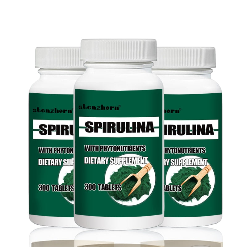 big deal Free shipping  3 Bottles Natural Pollution Organic Spirulina 250mg Total 900PCS